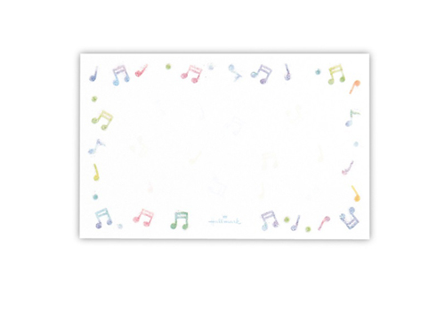 ミニメッセージカード カラフル音符