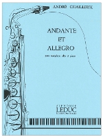 サックス楽譜シャイユー：アンダンテとアレグロ